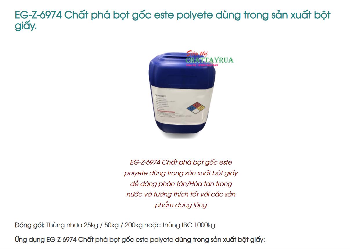 Chất khử bọt cho sản xuất giấy EG z 6974